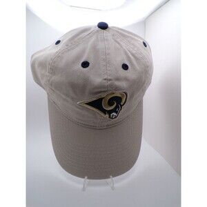 Vintage Rams Embroidered Beige Baseball Cap Adjustable L/XL Men